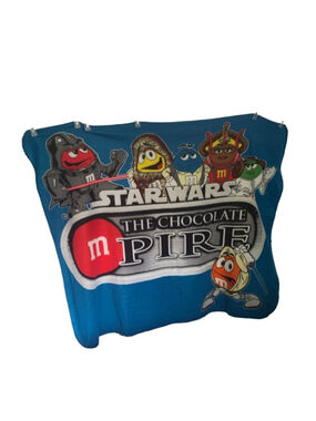 Star Wars M&M's The Chocolate Empire Blue Red Throw Blanket One Size